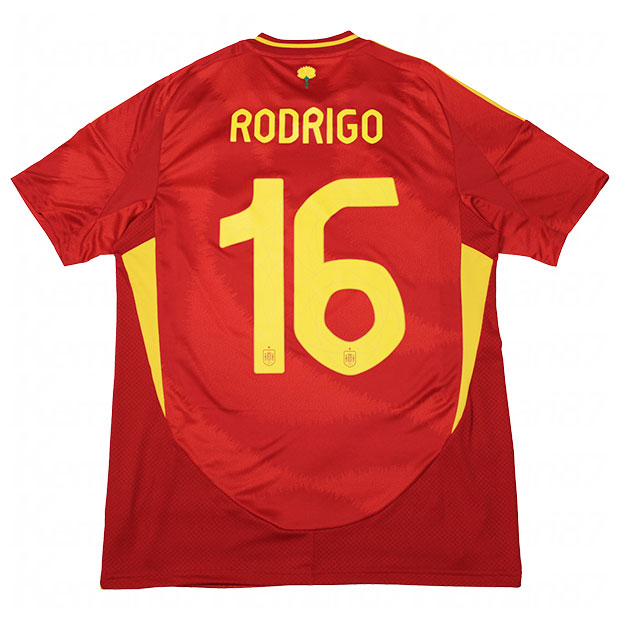 スペイン代表 2024 ホーム 半袖レプリカユニフォーム 16.ロドリ