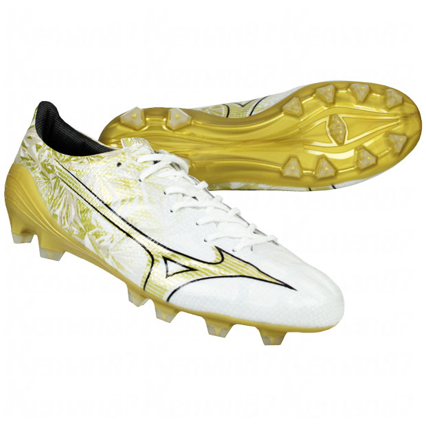 ミズノアルファ PRO ホワイト×プリズムゴールド | ゲキサカFCストア