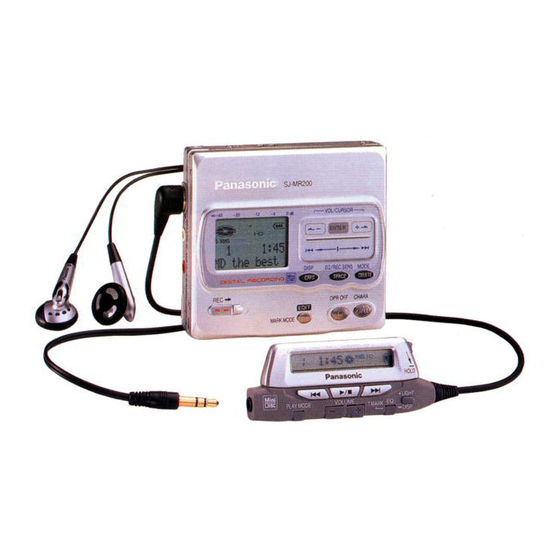 PANASONIC SJ-MR200 OPERATING INSTRUCTIONS MANUAL Pdf Download