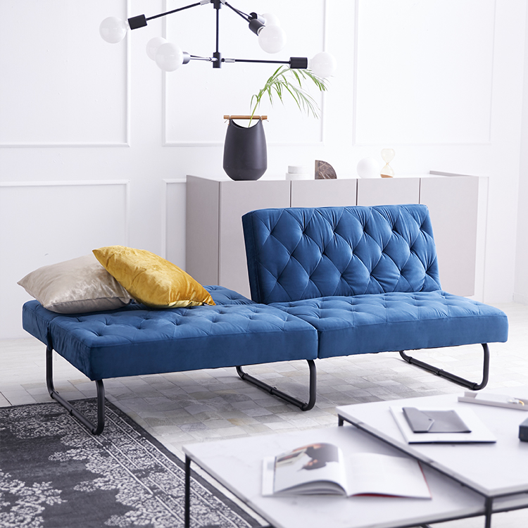 ネイビー ベロア 円形ソファ 【公式通販】