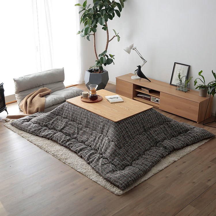 こたつ布団（ツイードチェック/ドット/ワッフル柄：ブラウン/ネイビー