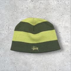 old stussy 紺タグ 90s ビーニー ニット帽 グリーン 美品 - メルカリ