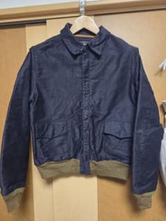 極美品buzzricksons cottonA-2 ネイビー L BR19234 - メルカリ