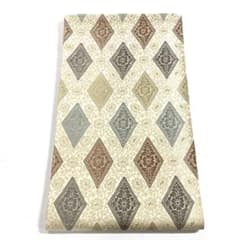 帯6544 ○東京ますいわ屋扱い 高級 正絹 牡丹唐草菱文様 六通 袋帯