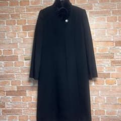 未使用級)カシミヤ100 ロングコート ハイセンス ミンクファー 比翼