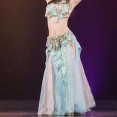 ベリーダンス Amr セットアップ ミントグリーン(ペールブルー