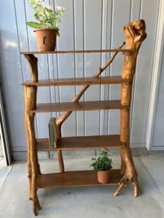 流木本棚5段ハンドメイド - メルカリ