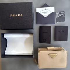 PRADA 1ML018 SAFFIANO Triang Cammeo 財布 - メルカリ