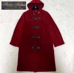 美品 ブルックスブラザーズ ダッフルコート ロング ウール レッド