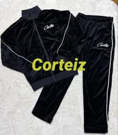 Corteiz ベロアトラックジャケット＆パンツ セットアップ M ブラック