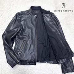 ラムレザー×Lサイズ】ユナイテッドアローズ シングルライダース W
