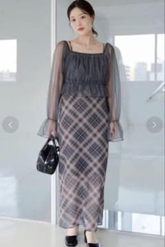 Kastane】ペプラムチュールレースアップワンピースSET サイズ1タグ付き