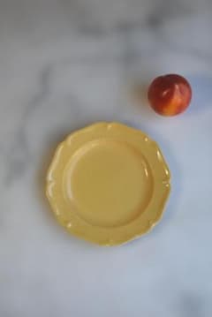 美品19世紀アプト窯 黄釉花リム デセール皿 アンティーク - メルカリ