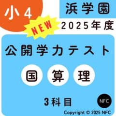 最新版2025年度 浜学園 小4 公開学力テスト 国語、算数、理科 3科目