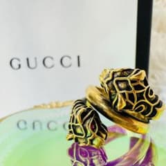 GUCCI グッチ タイガーヘッド リング ゴールド 19号 渋谷龍太着用