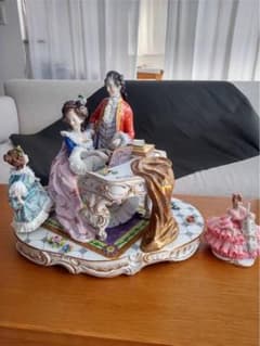 陶器人形 特大 ドレスデン フィギュリン ドイツ フォルクシュテット