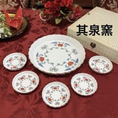 其泉作染錦間取地紋見込菊献上古伊万里屠蘇器未使用お正月酒器|mercari