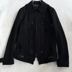 PPFM ピーピーエフエム ナポレオンジャケット S ウール 黒 Y2K 希少