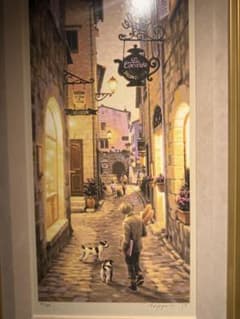 美品 笹倉鉄平 【芸術家村の通り】シルクスクリーン - メルカリ