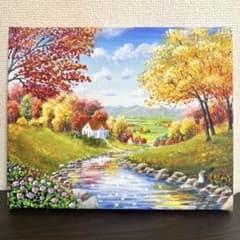 絵画 原画 風景画 肉筆 キャンバス F3 『秋爛漫』 - メルカリ