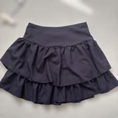 フリル付き黒ミニスカート M - メルカリ