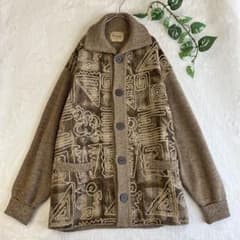 フィッチェ FICCE ヨシユキコニシ アート柄 刺繍 厚手ニット セーター