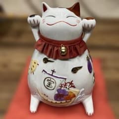 猫舎道楽堂本舗 招き猫 貯金箱 大型 陶器 開運 レトロ 美品 - メルカリ