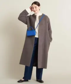 2026年最新】manteco ノーカラーベルト ロングコートの人気アイテム