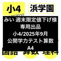 2026年最新】浜学園 公開テスト 小4の人気アイテム - メルカリ