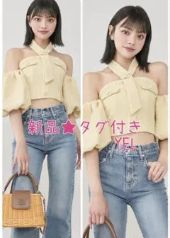 2026年最新】Darich ホルターネックオフショルツイードトップスの人気