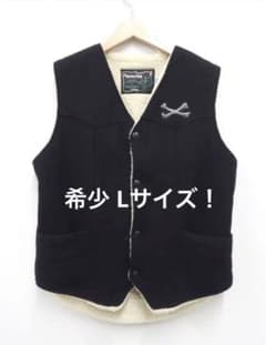 SCHOTT×BACKDROP 別注 クロスボーン ボアベスト S