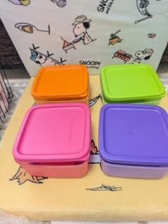 270）タッパウェアスクエア型タッパ詰め合わせかなりお得未使用説明必読
