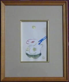 ◇ 古田安 絵画 6号 鉄鶏会 前衛芸術油絵 額装 美術品 眠眠みんみん