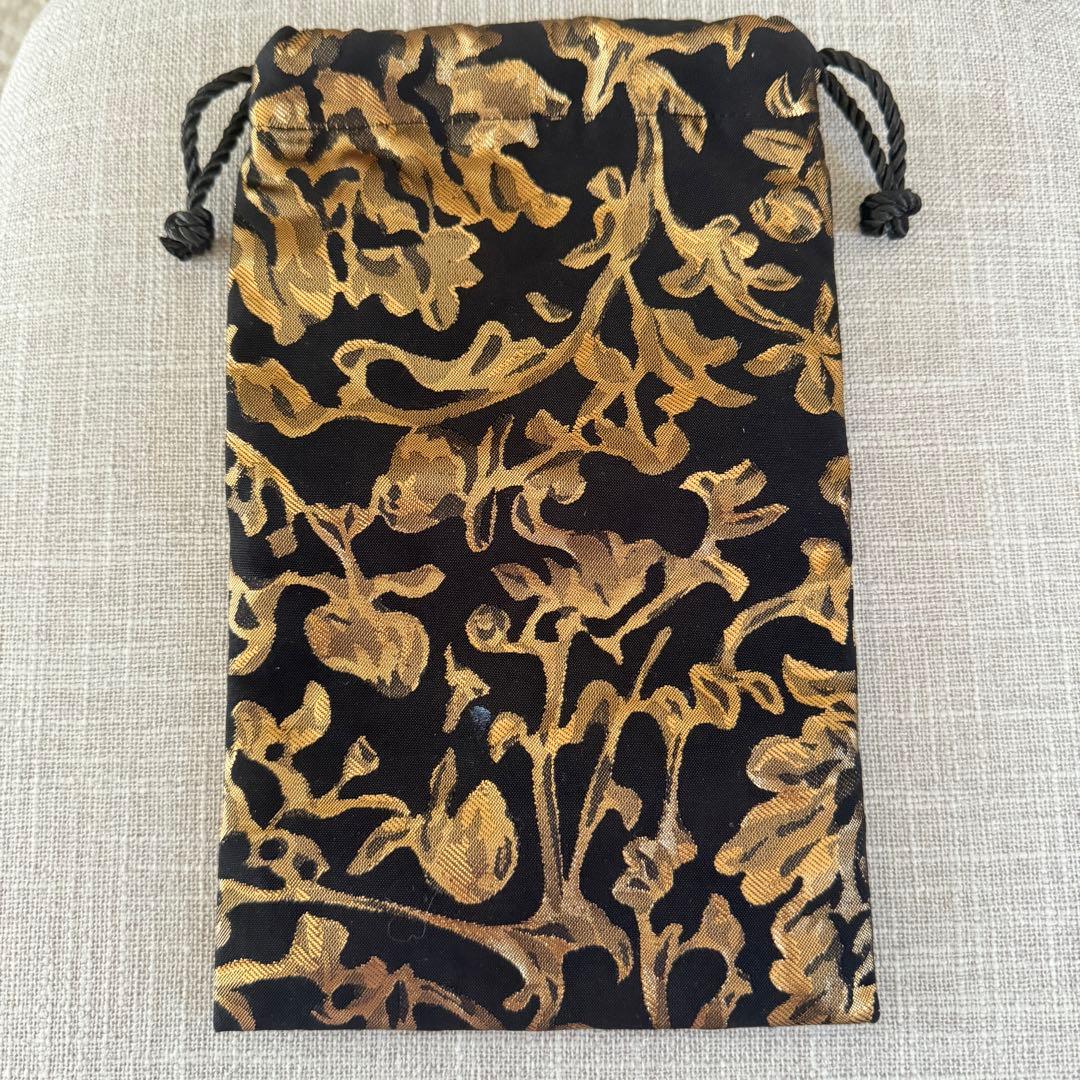 ドリスヴァンノッテン ブラック ゴールド ポーチ 巾着袋 - メルカリ