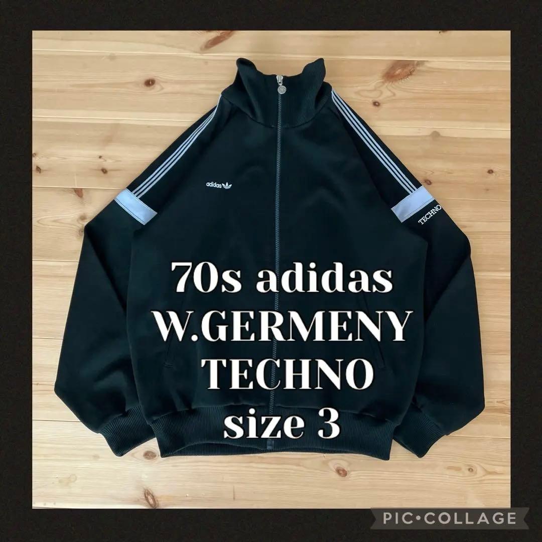 美品　adidas 70s 西ドイツ　テクノトラックジャケット　ジャージ　短丈