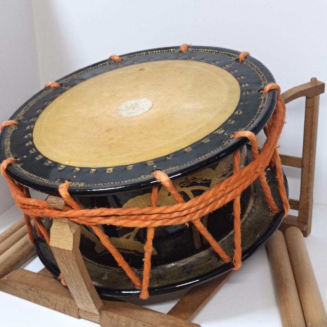 締太鼓 和太鼓 和楽器 楽器 締め太鼓 バチ三種 スタンド付き