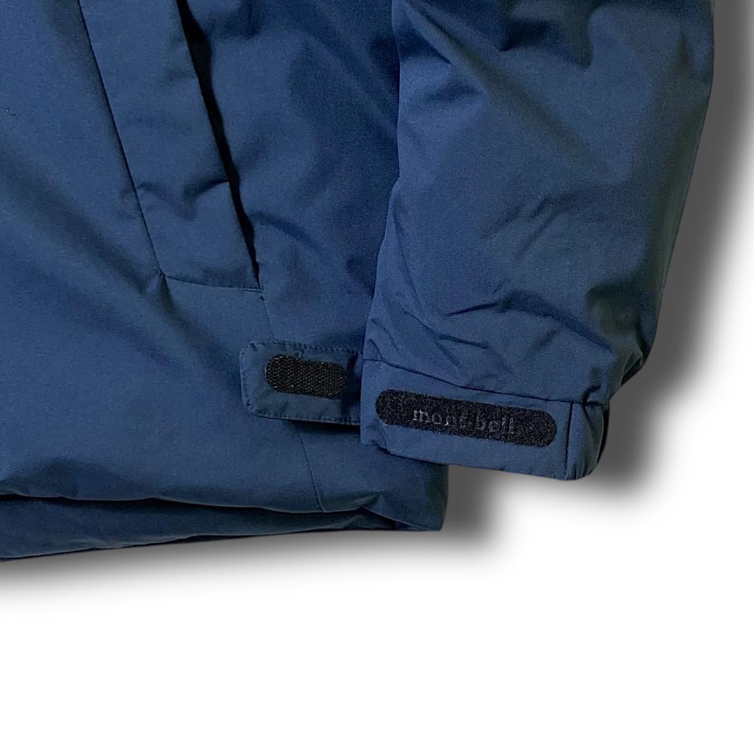 M モンベル 防寒 胸止水ジップ エコダウンジャケット ネイビー 定4.9万