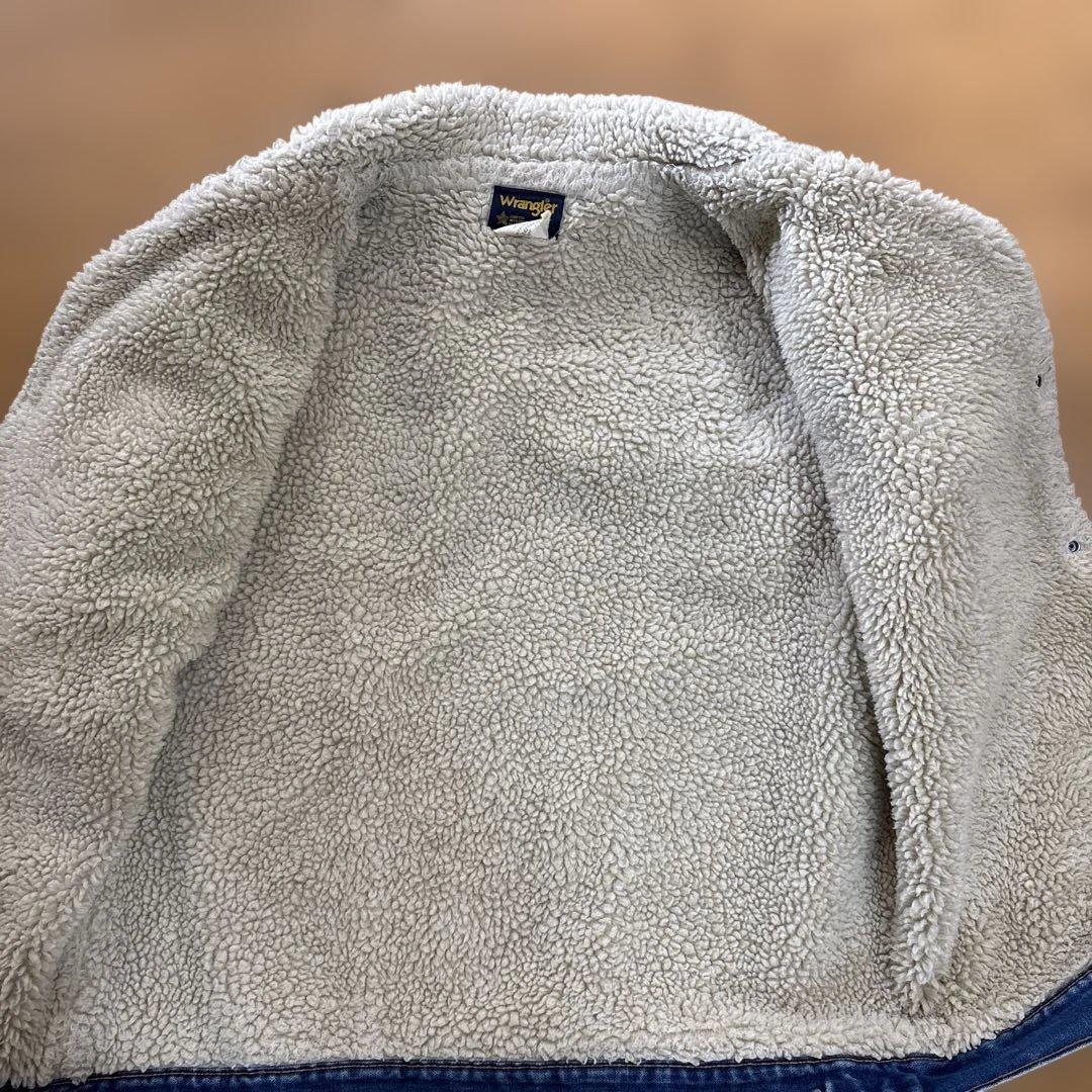 美品80年代USA製ラングラーデニムボアジャケット⭐️ 希少サイズL ⭐️キムタク