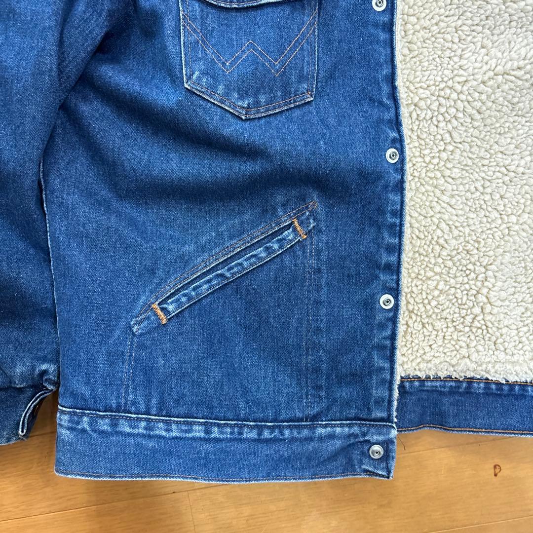 美品80年代USA製ラングラーデニムボアジャケット⭐️ 希少サイズL ⭐️キムタク