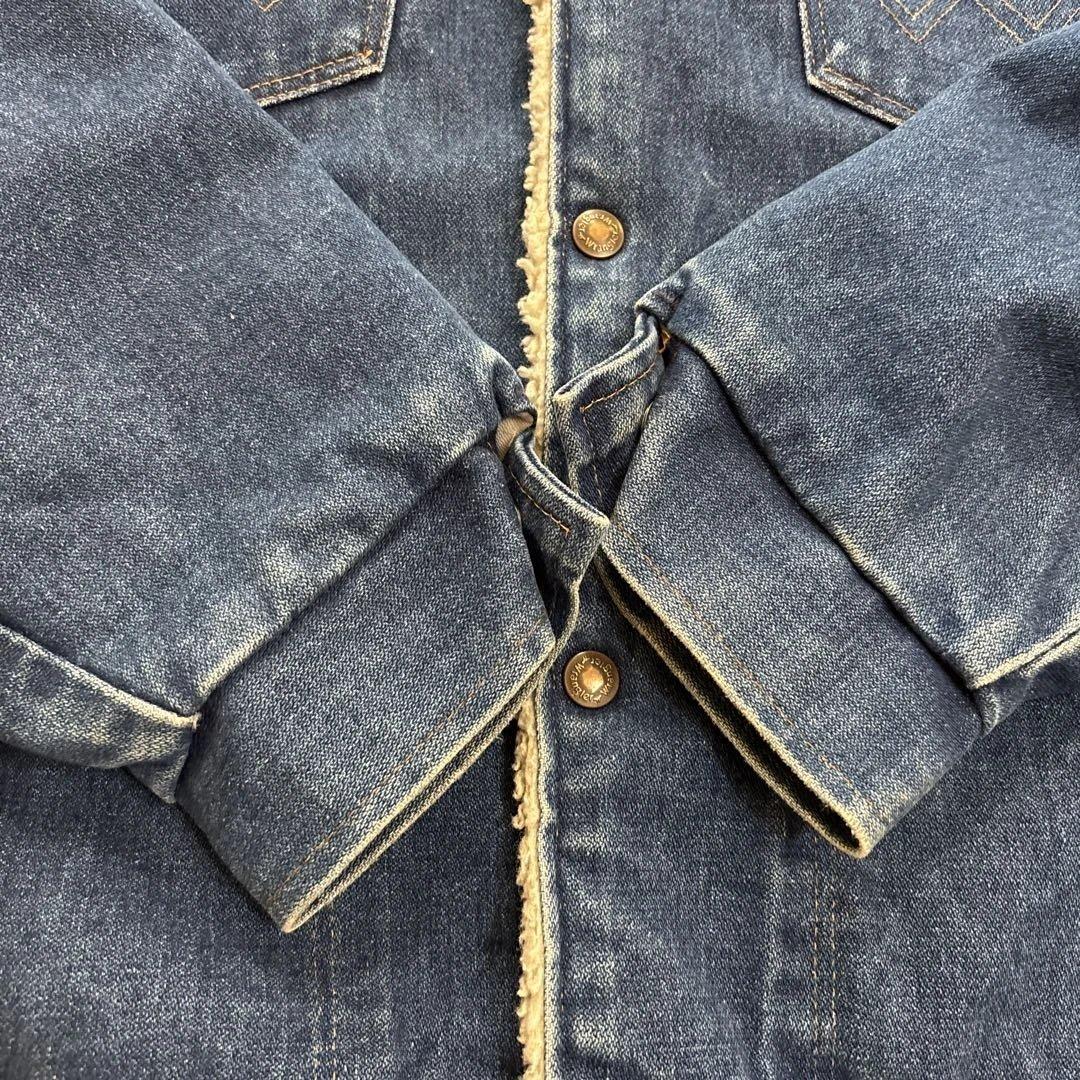 美品80年代USA製ラングラーデニムボアジャケット⭐️ 希少サイズL ⭐️キムタク