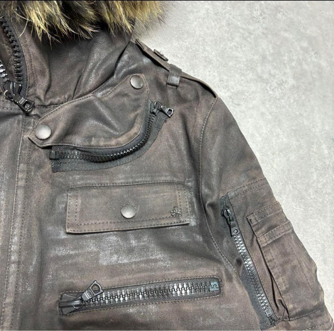 ジャケット・アウター archive roen waxed leopard mods coat y2k