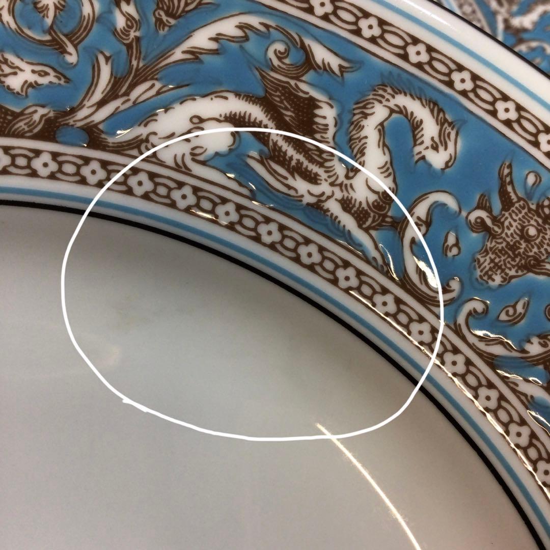 フロレンティーン ターコイズ オーバルプレート×1+22㎝プレート6枚セット