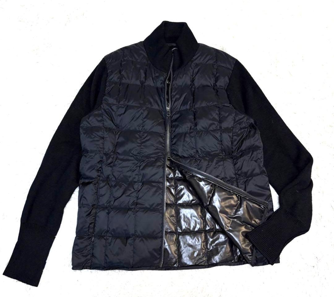【美品】TAION PAZZO ハイネック ニットスリーブダウンジャケット L