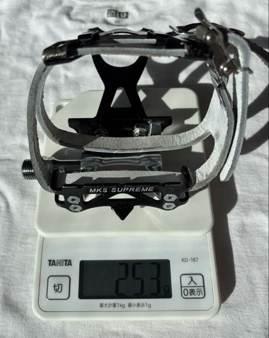 MKS 三ヶ島製作所 ペダル トゥーストラップセット SUPREME ブルーラグ