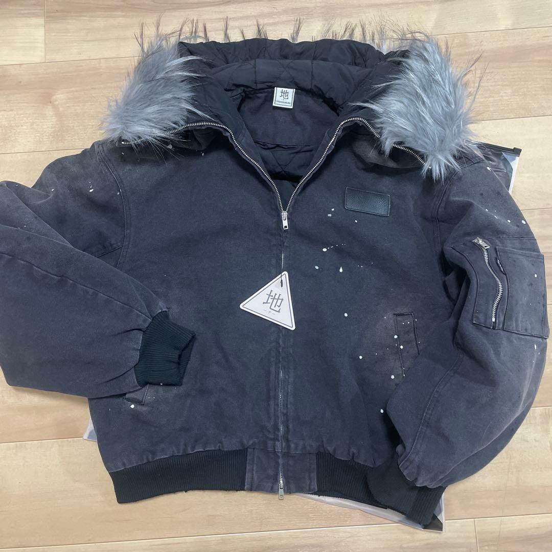 地底人オンライン ウォッシュドファージャケット Sサイズ