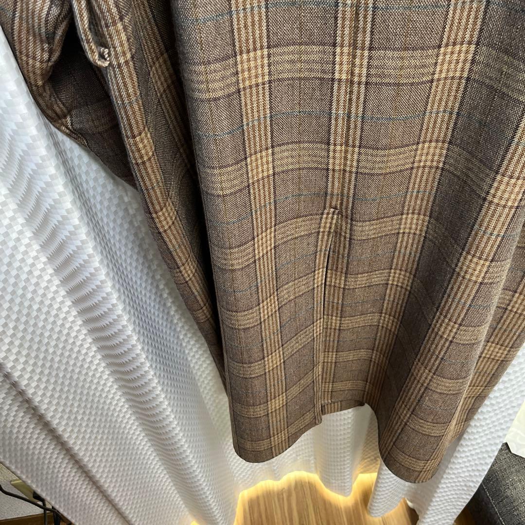 SUNSEA 2019AW キャメルチェックコート