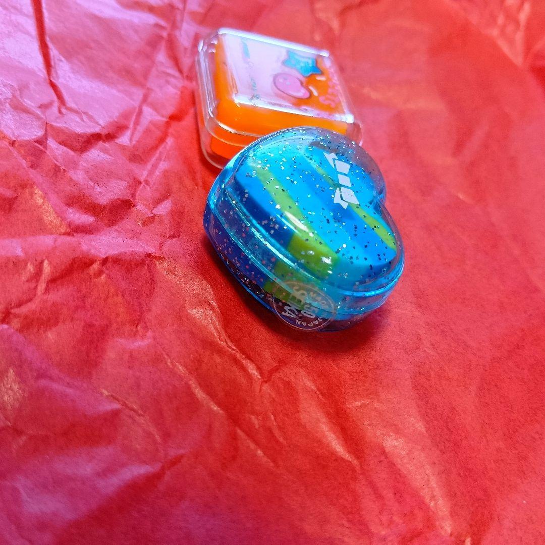 ヤ*ヨ様 ■ 昭和レトロ オレンジキャンディと青のハート型消しゴム ■