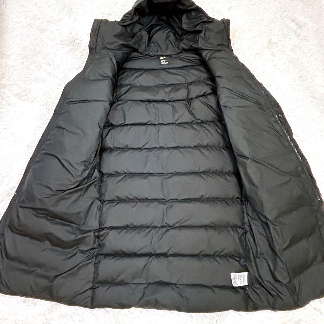 【美品】NIKE ロングダウンコート ベンチコート Mサイズ ブラック