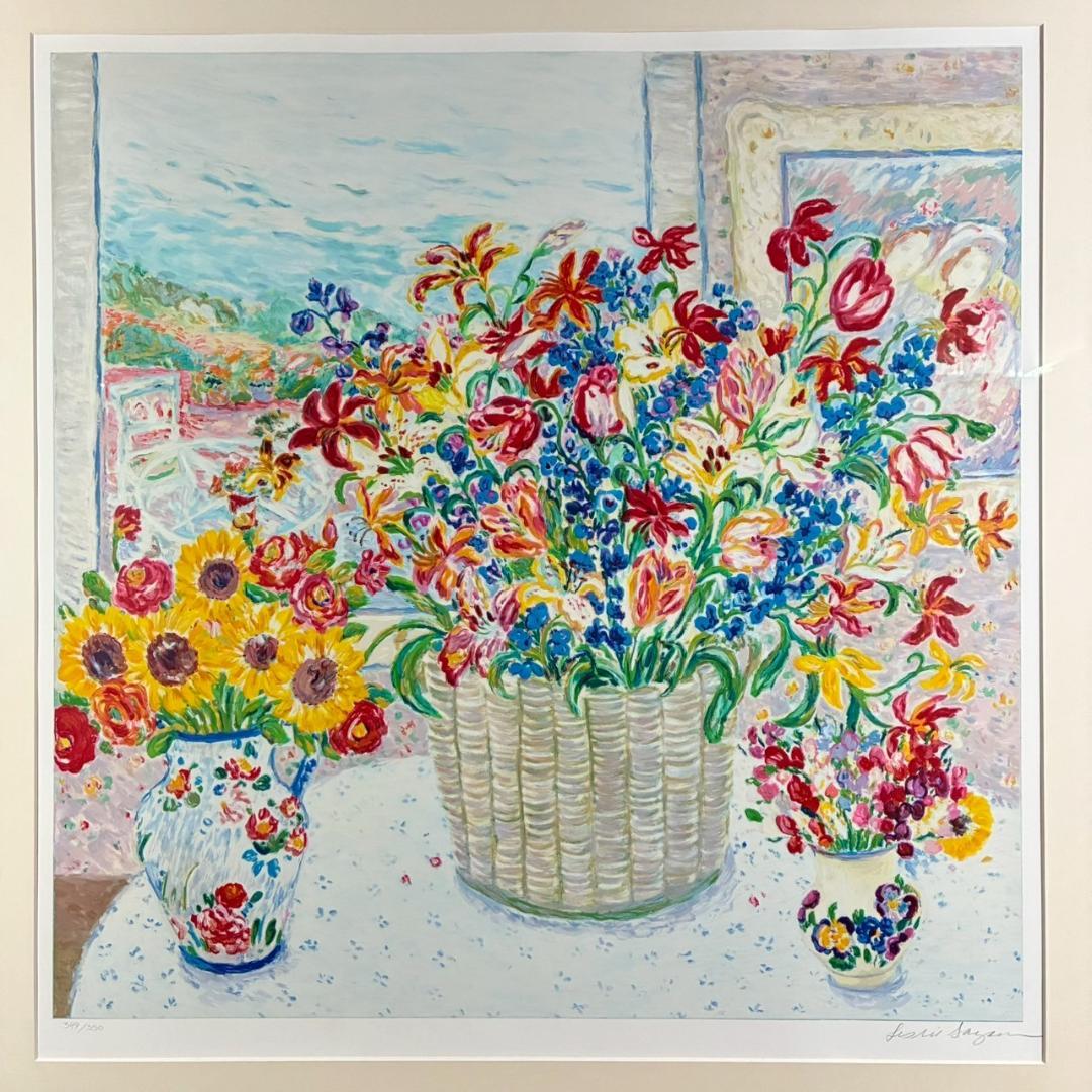 美品 レスリー・セイヤー「サンフランシスコ」シルクスクリーン 大作 直筆サイン入