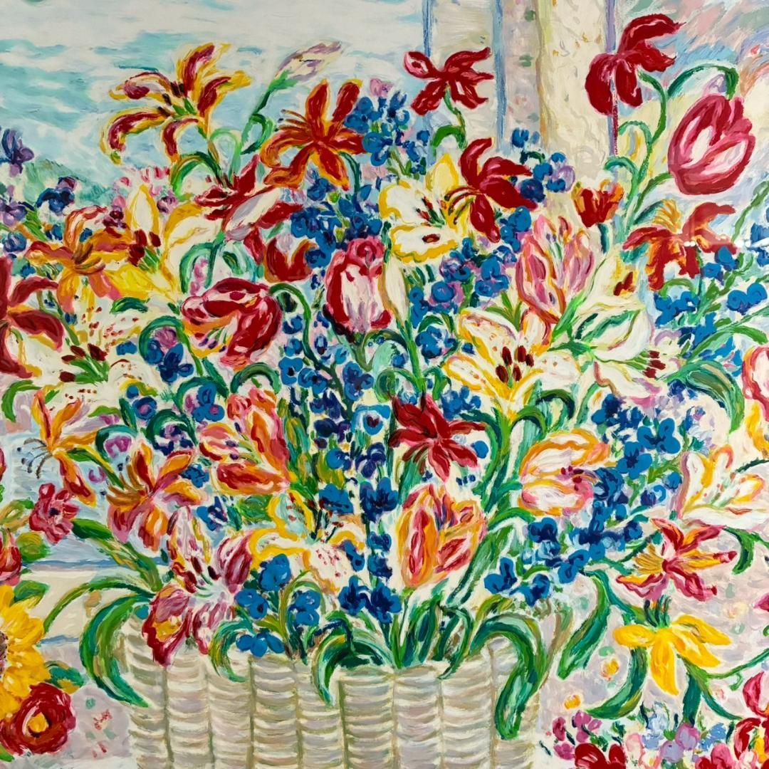 美品 レスリー・セイヤー「サンフランシスコ」シルクスクリーン 大作 直筆サイン入